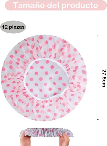 Pack12 Gorros Impermeables Para Baño Mujer Colores Surtidos A