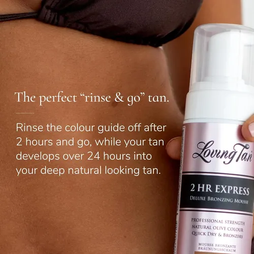 Loving Tan 2 Hr Express Mousse, Oscuro – Sin Manchas, Natura