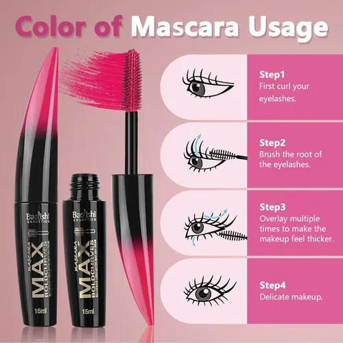 Máscara De Pestañas, 6 Colores Máscara De Pestañas De Fibra Assorted (6 Colors)