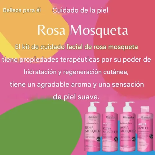 Kit Cuidado Facial Rosa Mosqueta Rhenuks Skincare Completo