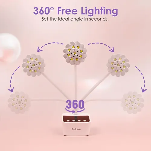 Lámpara Uv Led Recargable Blanca Para Uñas Gel