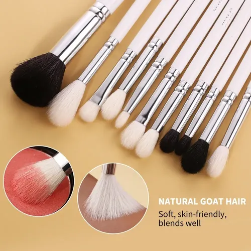 Juego Brochas Maquillaje Beili 24pz Bco Plata