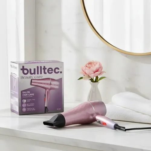Secador De Pelo Profesional 1800w Bulltec Iónico Rosa Pálido