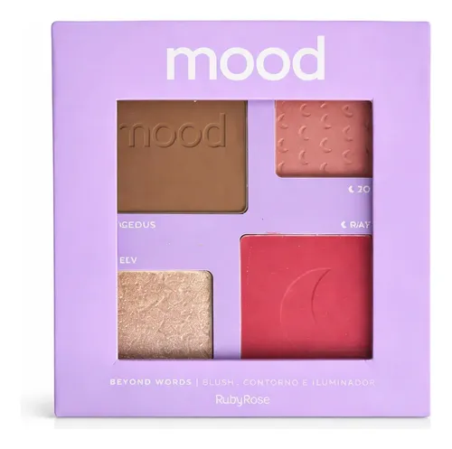 Paleta Rubor Contorno Iluminador Mood Ruby Rose Over The Top