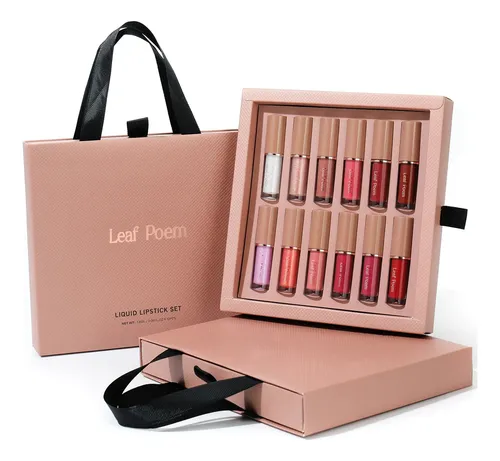 D2260630-4-5 Set De 12 Labiales Con Brillo Perlado, A