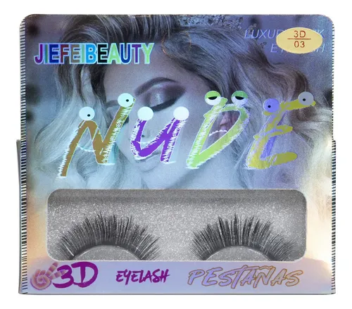 Pestañas Postizas 3D Autoadhesivas Jifeubeauty Volumen Negro Sintético