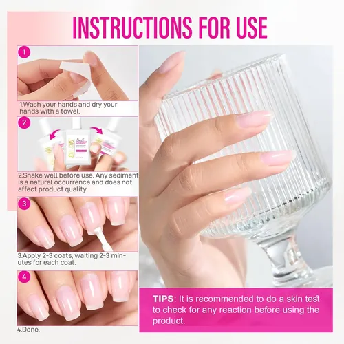 Fortalecedor De Uñas Reparador De Uñas 8 En 1 Transparente,