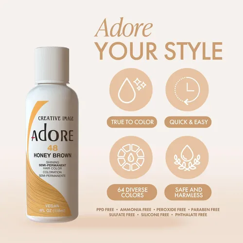 Tinte Para El Cabello Adore Semi Permanent Sunsine Orange, 1
