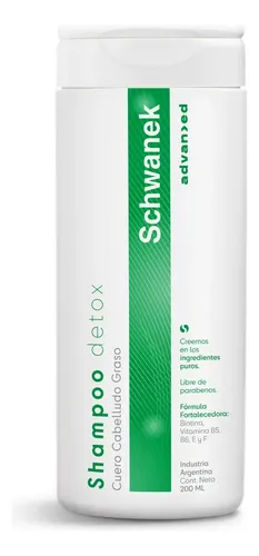 Shampoo Schwanek Cabellos Grasos Seborrea Caída De Cabello Lavado Profundo y Duradero Sin Agredir al cabello, Purifica y Restaura el Equilibrio del Cuero Cabelludo.