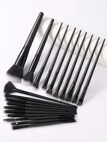 Set 30 Pinceles Y Esponjas De Maquillaje Con Neceser Negro