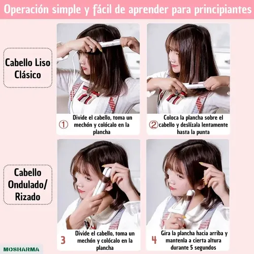 Planchita de pelo mini MOSHARMA Planchas de pelo Mini plancha portátil colores surtidos