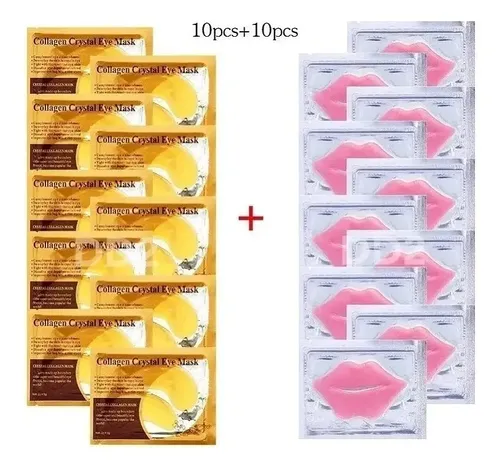 Pack X20 Mascarillas Hidratantes Labios Colageno Y Ojeras