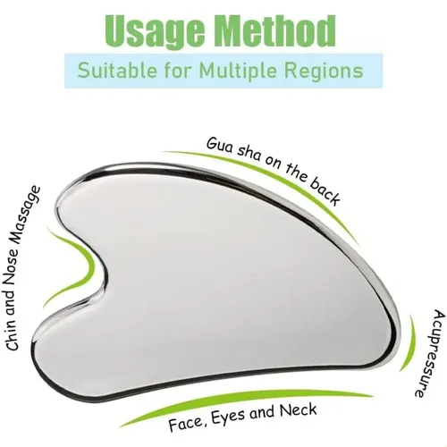 Gua Sha Para El Masaje Facial, Rascador Gua Sha De Acero