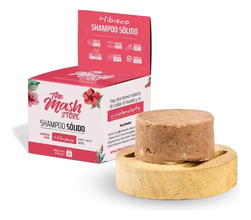 Shampoo Solido Natural Vegano Hibisco 50gr – Cabello Seco The Mash Store