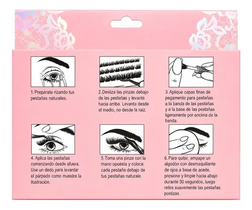 Kit Extensiones De Pestañas Diy Cluster Naez 2 Estilos Negro Bc2679 20d +30d 0.07d Largos Mix