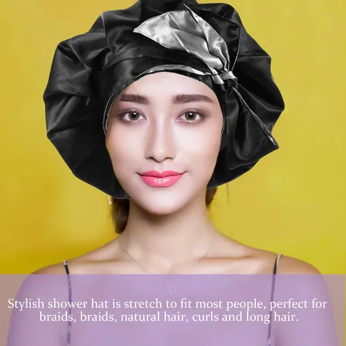 Gorro De Ducha Reutilizable Con Turbante Satinado Para Mujer