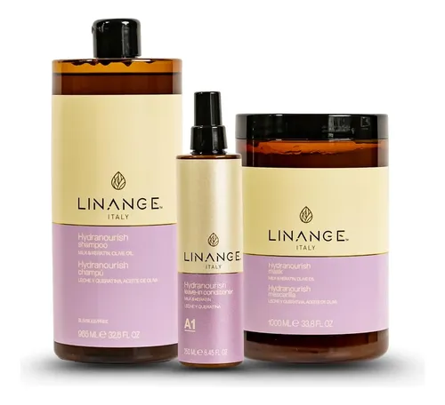 Mascarilla Capilar Linange 1000 Ml De Leche, Queratina Y Ace