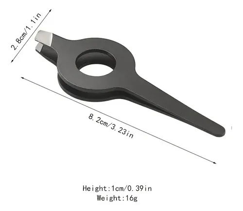 Pinza Inclinada Precisión Profesional Para Cejas Color Negro