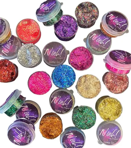25 Geles Con Glitter Para Maquillaje Artistico Makeup Nieh