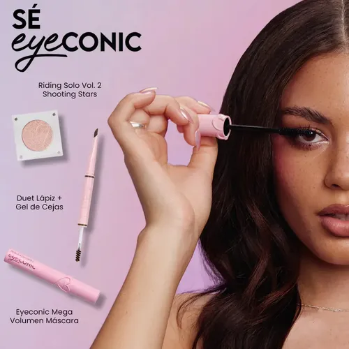 Beauty Creations – Eyeconic Rímel Máscara De Pestañas Mega Volume, Volumen Dramático Que Alarga Con Cepillo De Fibra De Nylon, Color Negro, Vegano Y Libre De Crueldad