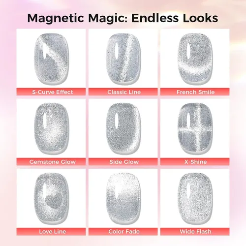 Esmalte En Gel 5 En 1 Eye Cat 15ml, Brillo Y Magnetismo