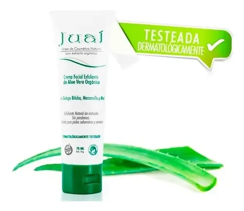 Crema Exfoliante Facial Jual Aloe Vera 75ml Libre de Parabenos