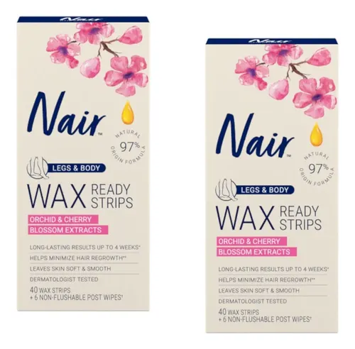 Nair Hair Remover Cera Ready-strips 40 Recuentos Piernas/cue