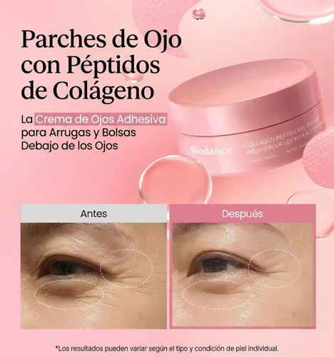Parche Ojos Colágeno Anti Ojeras Y Arrugas 60 Uds Biodance