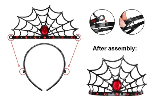 Diadema De Araña De Halloween, Aro De Pelo De Telaraña,
