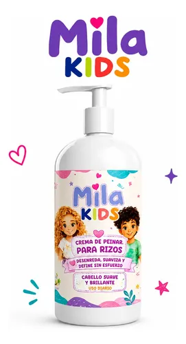 Crema De Peinar Para Rizos Mila Kids 500 Ml Infantil Niños