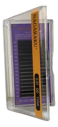 Kit Nagaraku Extensiones De Pestañas Clásicas 0.07 Curva Dd Largos 11 Al 15 Mm