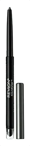 Revlon Colorstay Eye Liner Charcoal Sacapunta+difuminador Color Gris Oscuro Efecto Metálico
