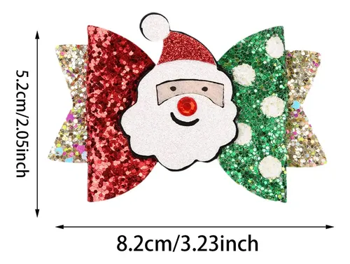 Lazos Navideños Para El Cabello, Accesorios Papá Noel