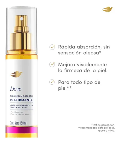 Dove Aceite Corporal Reafirmante de Uva 150ml