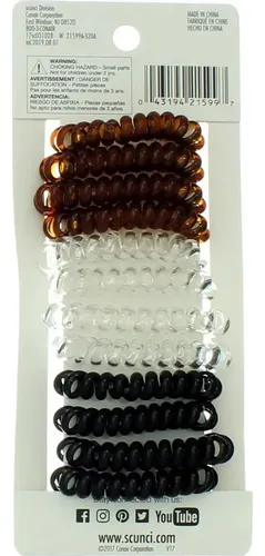 Espirales Sujetadores De Cabello Scunci 12 Piezas Sin Marcas