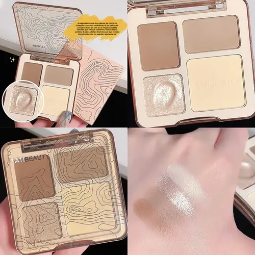 Tati Beauty Paleta Contorno 4 Mate Brillante Polvo Fijador