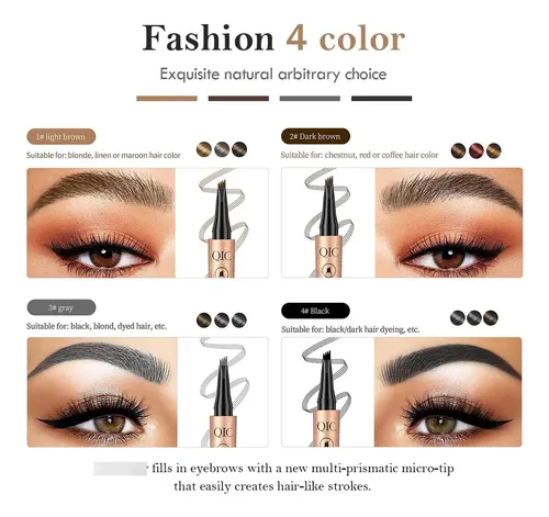 Lápiz De Cejas Marrón Claro Aaiffey Modelo Microblading