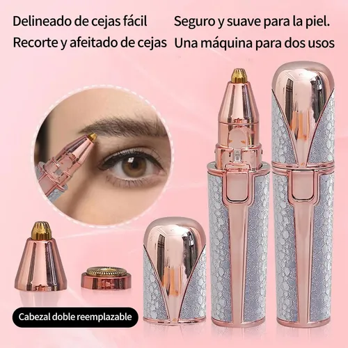 Depiladora Facial Eléctrica Portátil Recargable Cejas 2 En 1