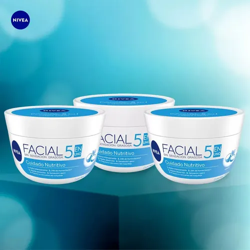 Nivea Crema Facial Cuidado Nutritiva X 100ml X3