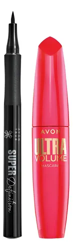 Avon True Combo Delineador Líquido Super Definition+mascara