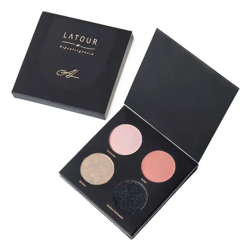 Paleta de Sombras Hipoalergénica Andre Latour 4 Colores Claros Radiante