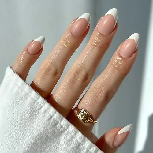 Glamnetic Uñas Postizas Cortas Almendra Glossy Kit Completo