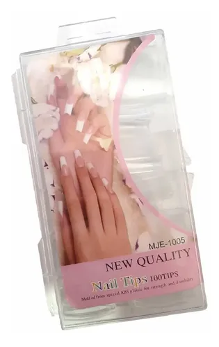 Tips Caja X 100 Un. Uñas Esculpidas Blanco, Natural Transp.