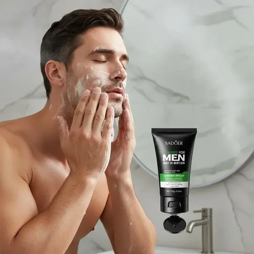 Limpiador Facial Hombre Men Cool Oil Control 100g Sadoer Todo Tipo De Piel Día/noche