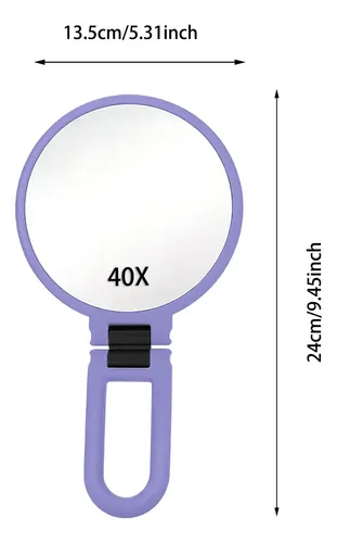 Jqq 1 Lupa, Espejo De Mano Con Aumento De 50x Con Mango