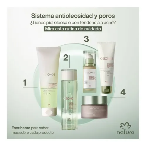 Limpieza Purificante Antioleosidad Natura Chronos Derma 130g