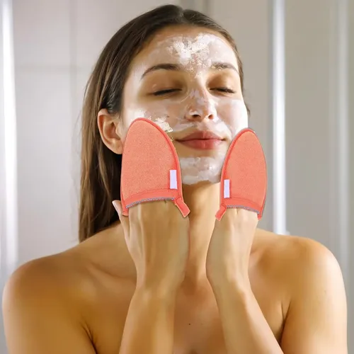 Manoplas Exfoliantes Faciales, Paquete De 4