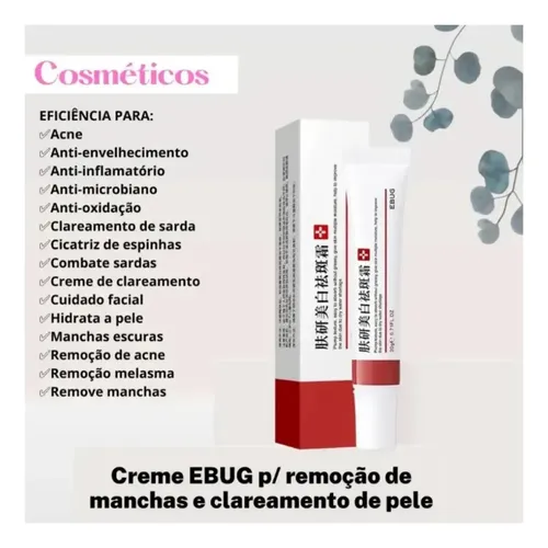 Crema Eliminadora De Melasma No Rosto Melanina Acne Clareado
