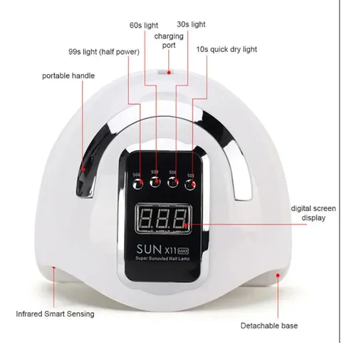 Cabina Sun X11 Max Uv Led Secador Uñas Gelificadas Semi
