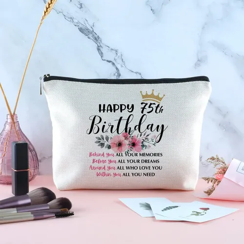 Bolsa De Maquillaje Cawnefil Para Regalo De 75 Cumpleaños Pa